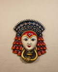Hand-Painted Traditional Nepali Kumari Mask (30cm)